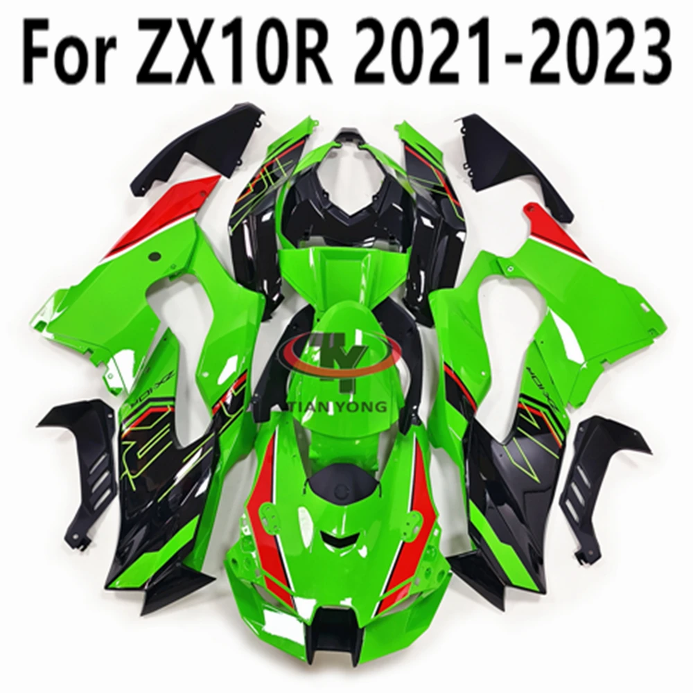 Bodywork Cowling Full Fairing Kit Bright New Green Red Black Prints Motorcycle For Kawasaki ZX10R ZX 10R 2021-2020-2023-2024