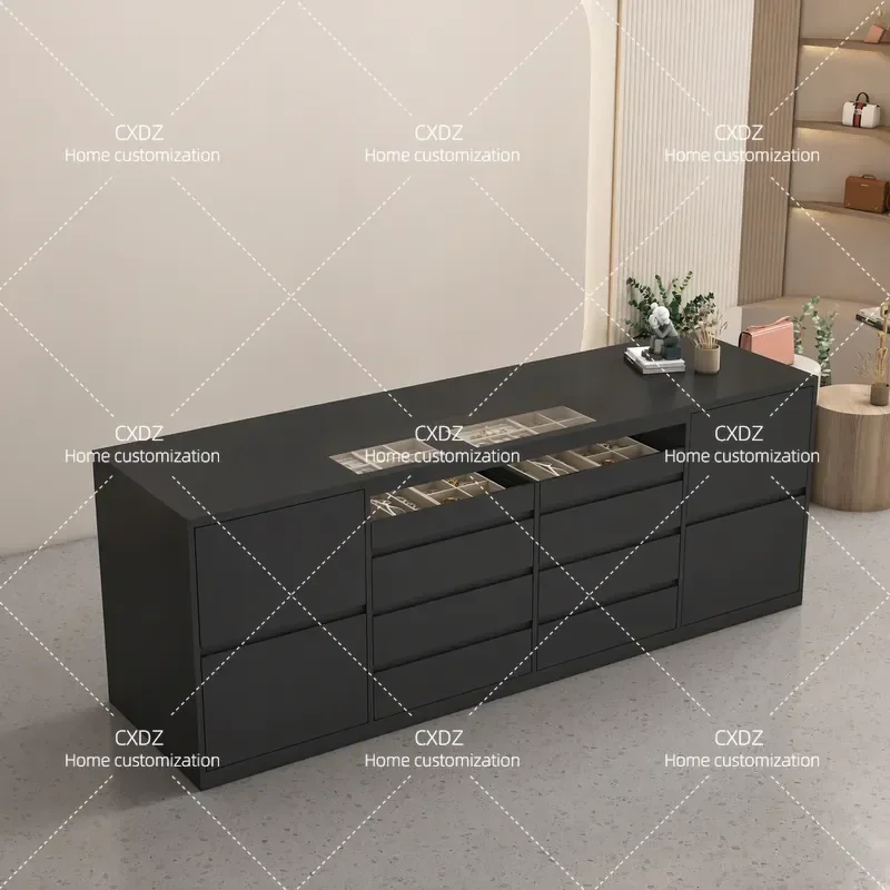 Black Clothing Store Nakashimadai Locker Ornament Display Display Table Paint Ornament Cabinet Women's Clothing Store