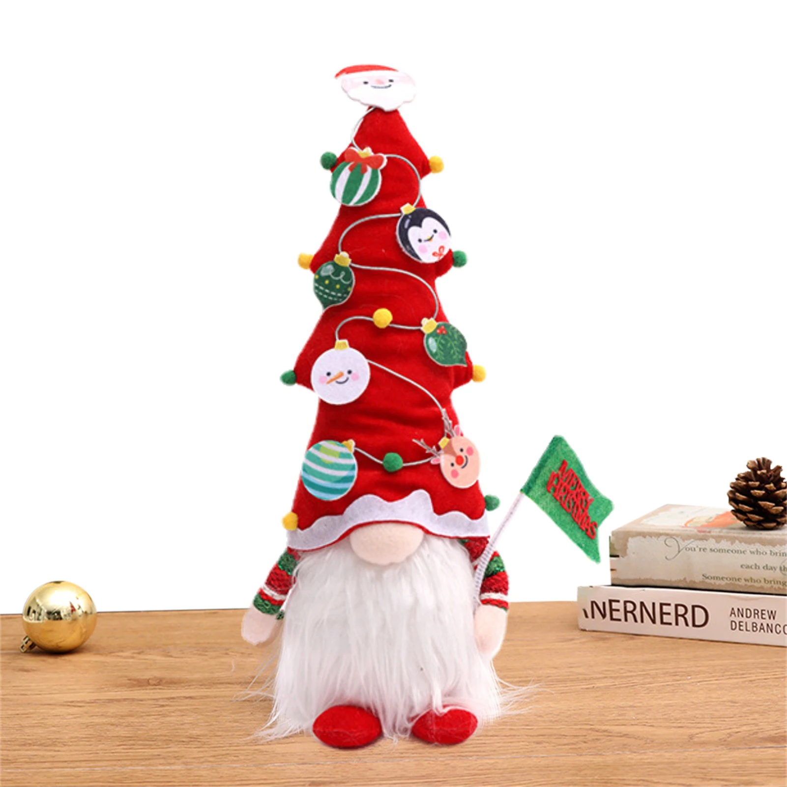 Christmas Gnome Doll Gnome Christmas Decorations With Light Swedish Tomte Doll With Light Nordic Plush Elf Doll Gnome Ornaments