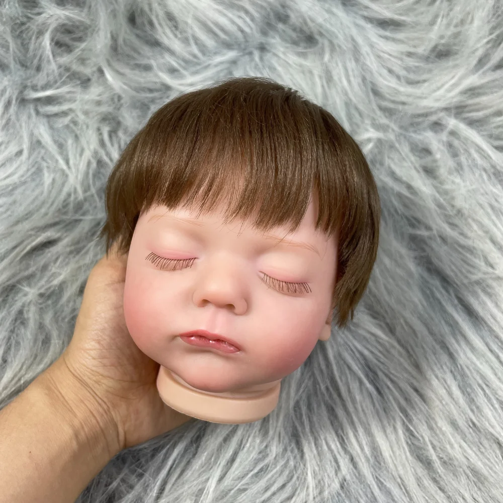 

20 Inch Already Painted Vinyl Reborn Doll Kit Alessia Sleeping With Rooted Hair and Cloth Body Unassembled DIY Doll Parts Toy