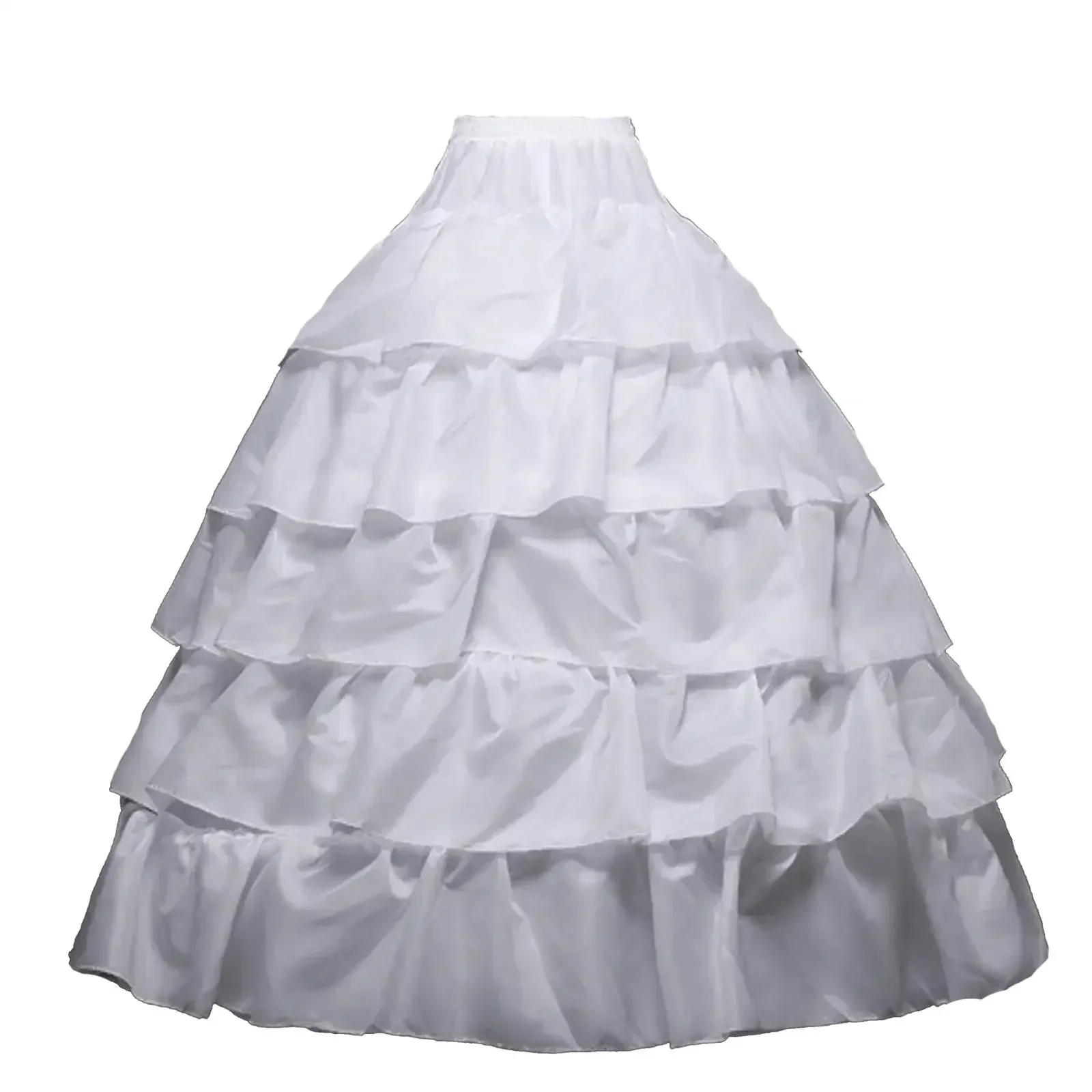 

Женская свадебная нижняя юбка с 4 обручами и 5 оборками, бальное платье, нижняя юбка-комбинация