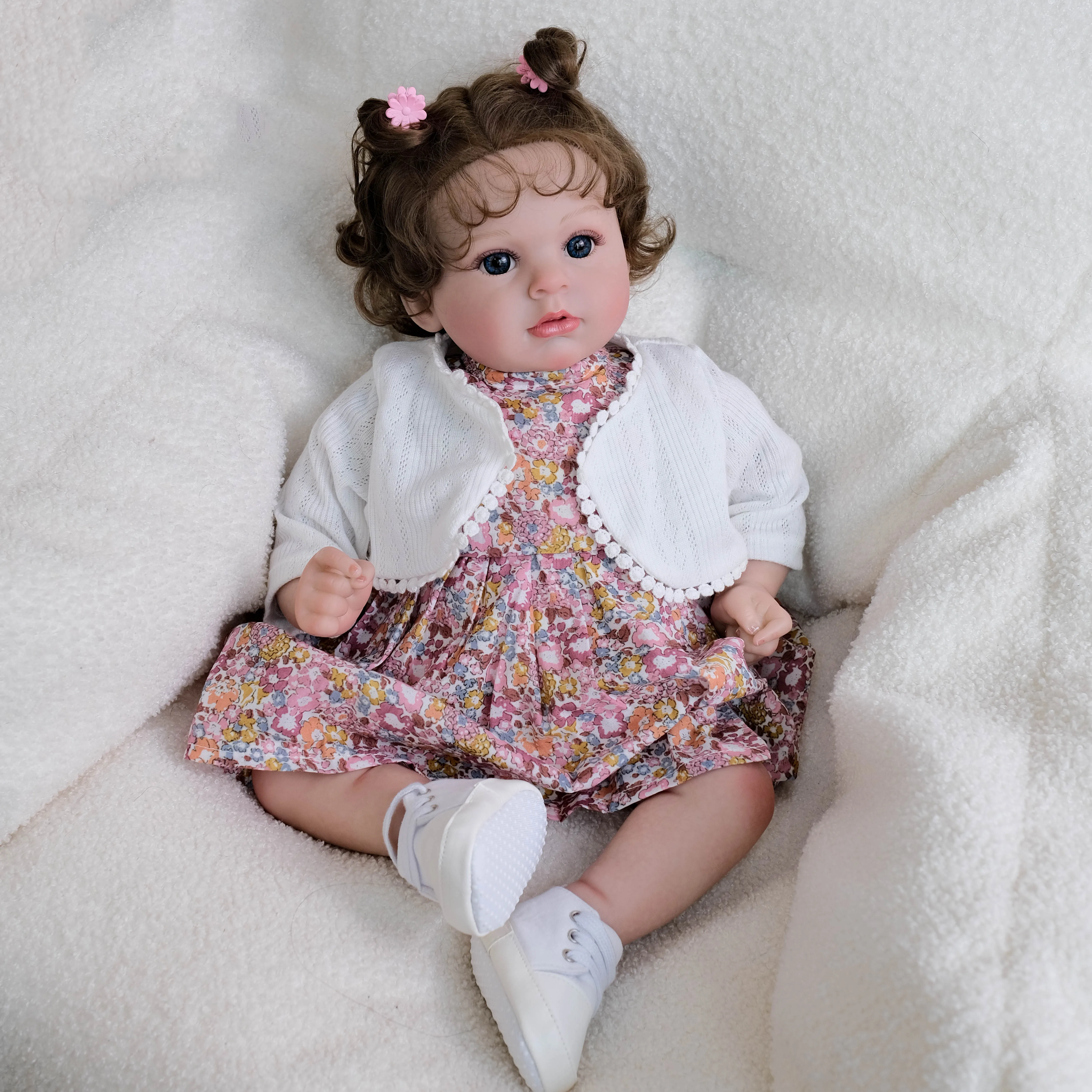 

NPK 20inch Ariann Lifelike Reborn Baby Girl Doll Collectible Art Doll Hand Rooted Hair 3D Painted Skin Visible Veins Newborn Sim