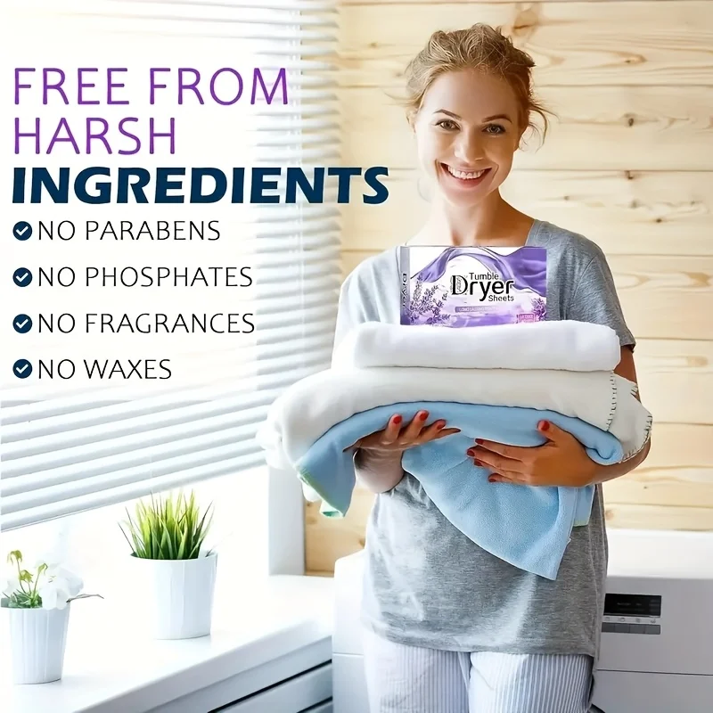Box of 40 Scented Dryer Sheets Soft Fabric Reduces Static Makes Clothes Softer Easy Care Fresh Ideal for Drying Deodorizing
