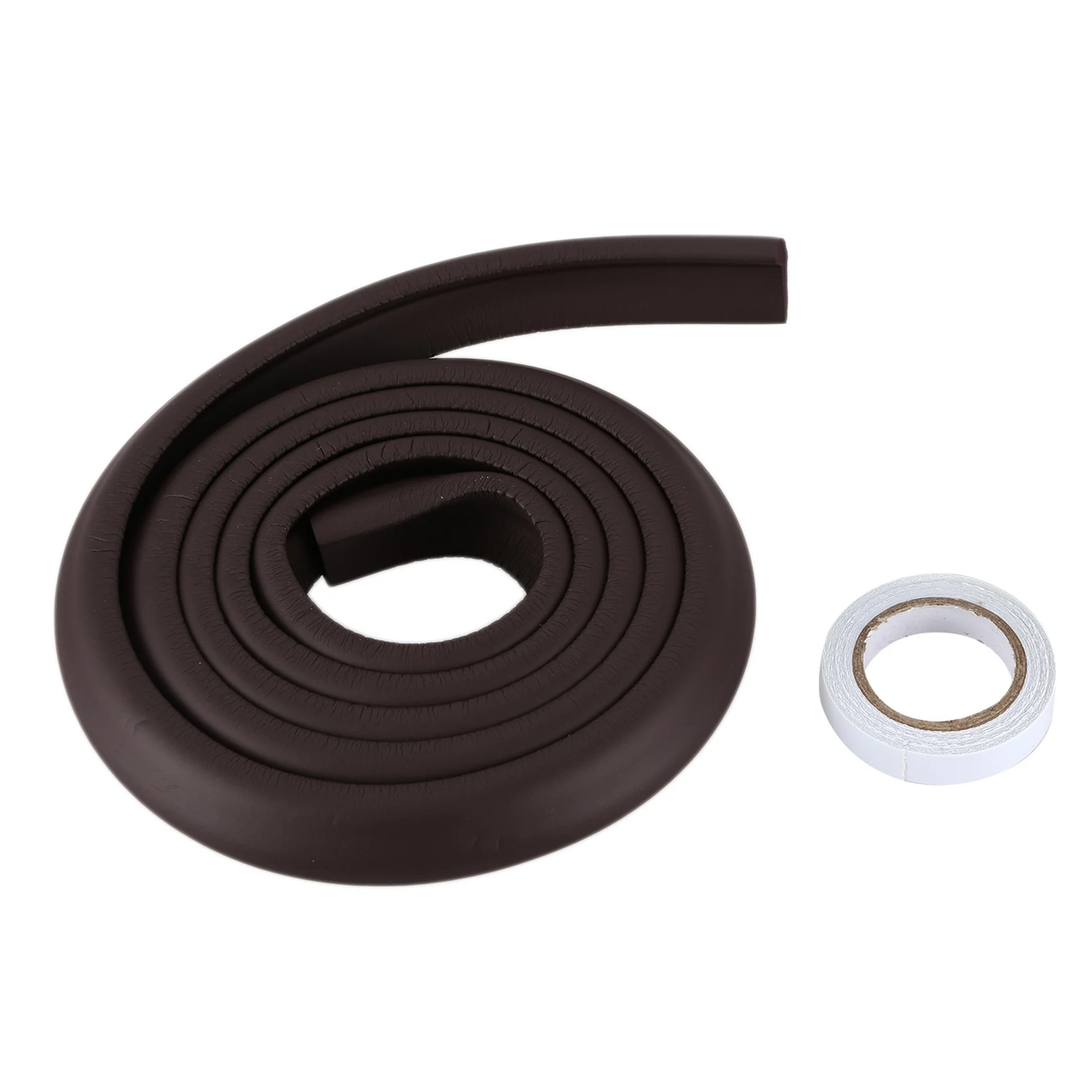 O novo 2x 2m crianças proteção mesa guarda tira bebê borda de vidro móveis horror crash bar (marrom)