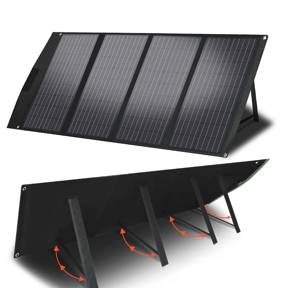Customization 100W/150W/200W/300W/400W Folding Solar Panel-Portable Outdoor Use 21% Efficiency 5KG Lightweight