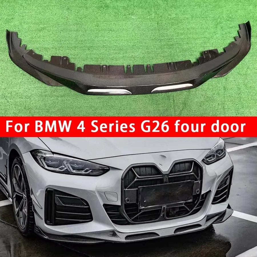 لسيارات BMW 4 Series G26 425 440li ألياف الكربون المصد الأمامي للسيارة كلبشة سبويلر الناشر الجبهة الشفة الذقن أربعة أبواب طقم الجسم