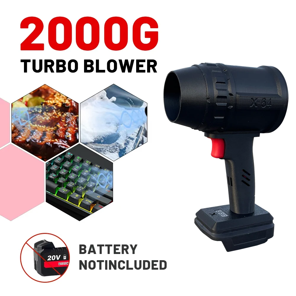 

400000RPM Brushless Motor Car Wash Air Gun 2000g Thrust Electric POWERFUL BLOWERS Car Violent Dryer For Makita/Milwaukee/Dewalt