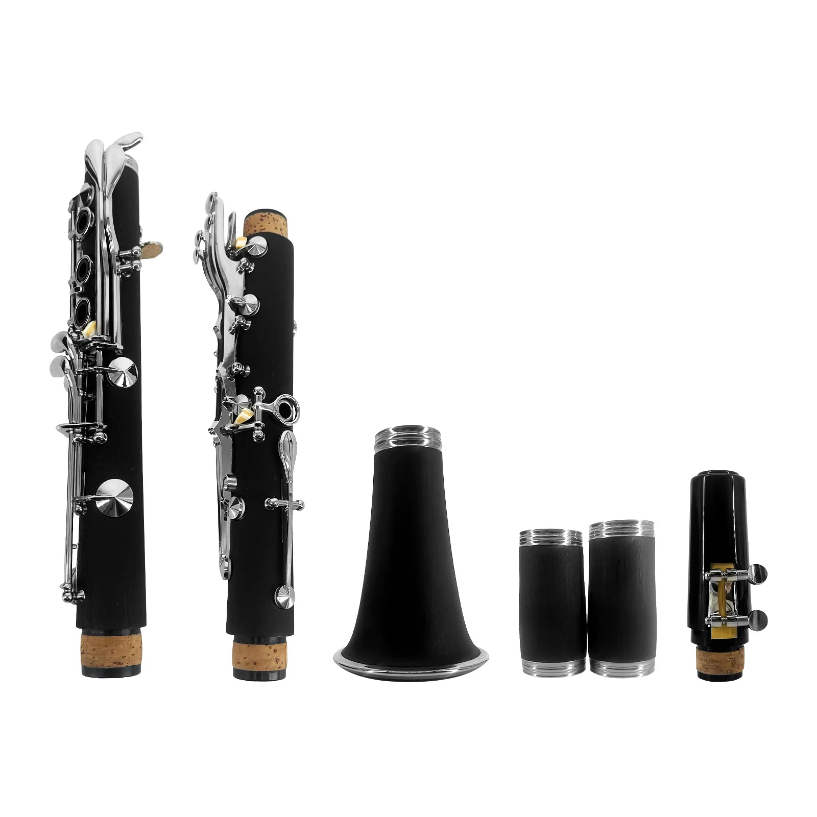 

Clarinet ABS Bb Binocular Clarinet with 10 Reeds Cleaning Cloth Gloves Screwdriver Bracket Handbag Cleaning Brush Professional