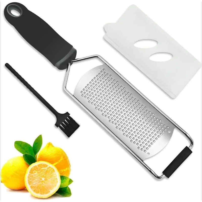 Anti‑slip Handle Stainless Steel Cheese Grater Lemon Zester Chocolate Ginger Garlic Citrus Fruit Shredder Scraper Kitchen Tool