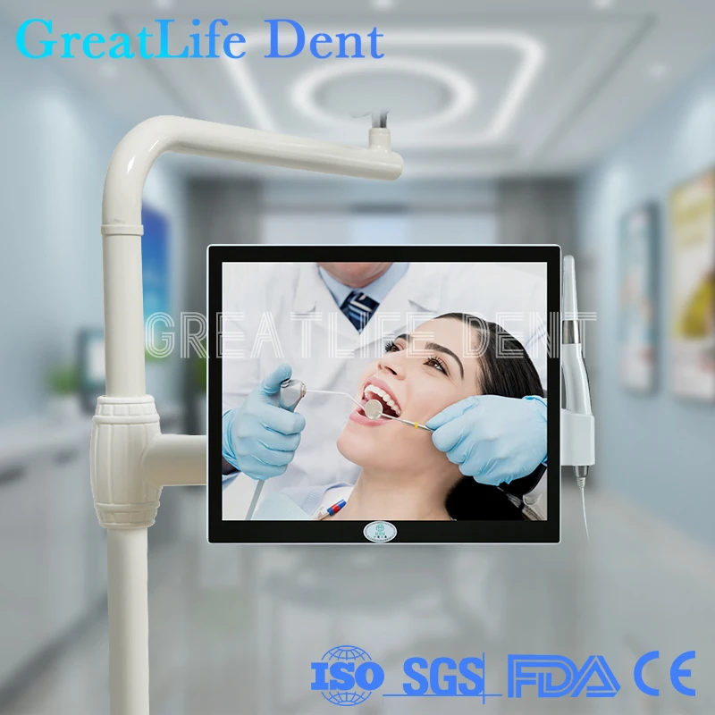 GreatLife Dent High Quality Touch Screen 17inch Hd1600 Intraoral Camera Monitor Dental Intraoral Camera with Computer Screen