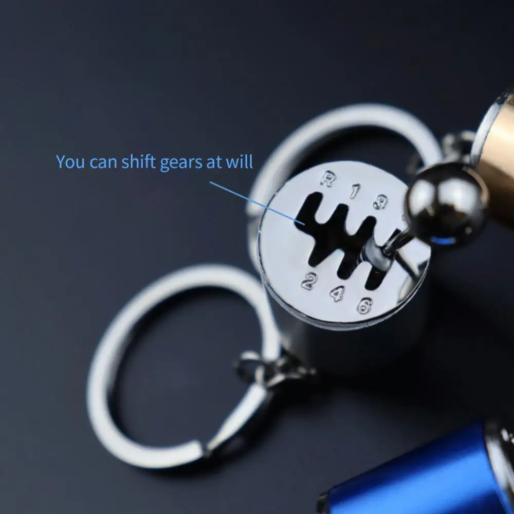 1~50PCS Various Stylees Keychain Distinctive Zinc Alloy Keyring Metal Colorful Key Holder Mini Car Gear Box Keychain Portable