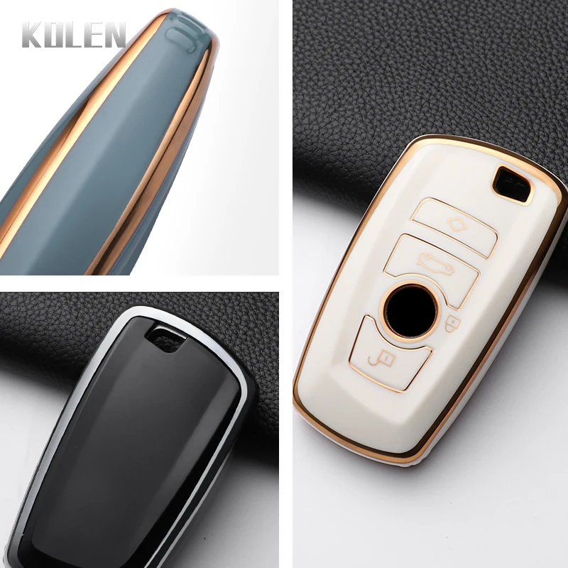 TPU Car Key Case Cover Shell Fob For BMW 1 3 5 7 Series X1 X3 X4 X5 F10 F15 F16 F20 F30 F18 F25 M3 M4 E34 Keychain Accessories