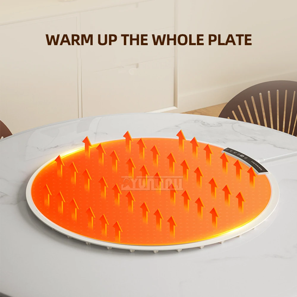 스마트 전기 음식 보온기 빠른 가열 가정용 접이식 접시 온도 조절 가능 실리콘 보온