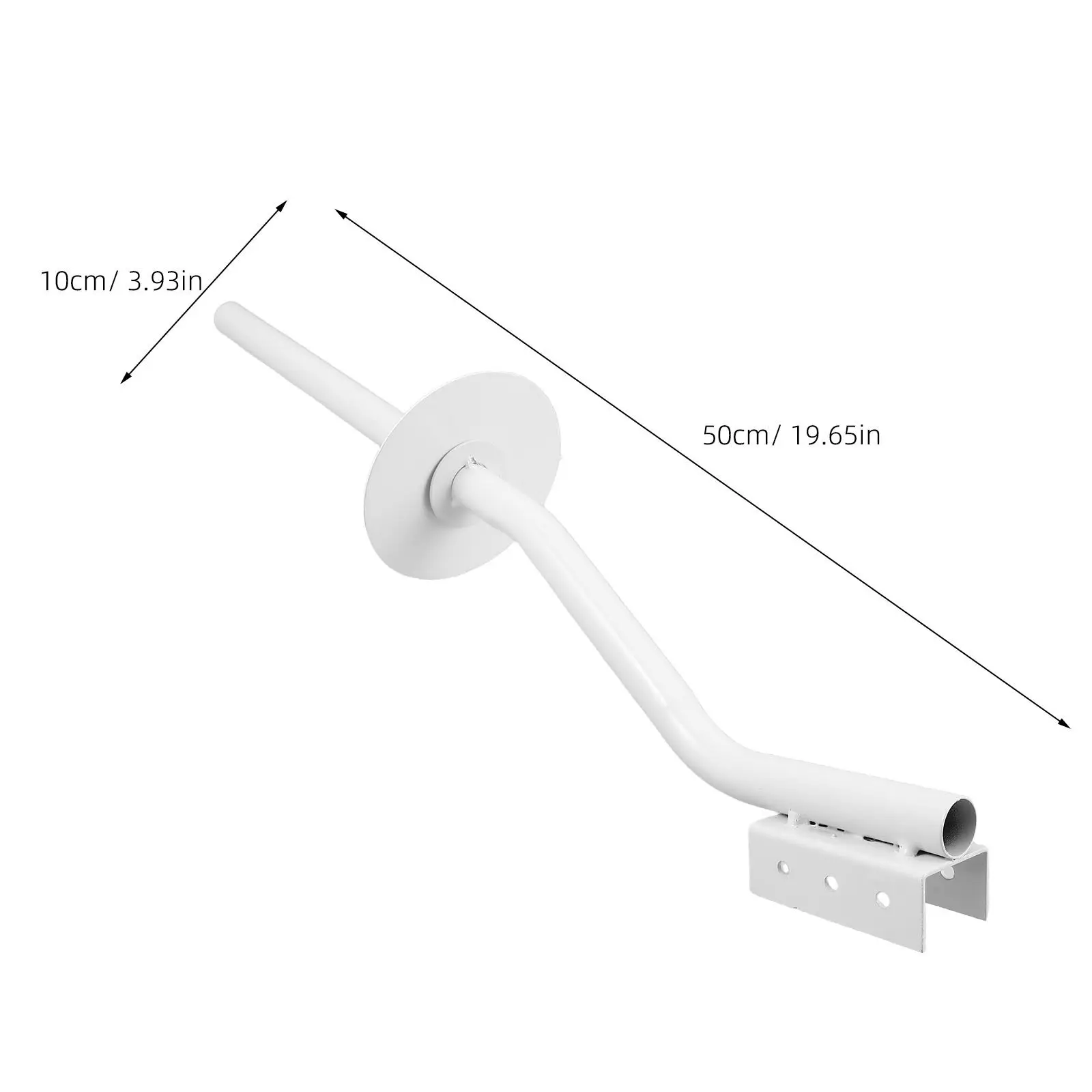Side Mount Grocery Sack Holder Curved Metal Bracket Wall Mount Produce Bag Roll Dispenser Supermarket Retail Store Bag Rack