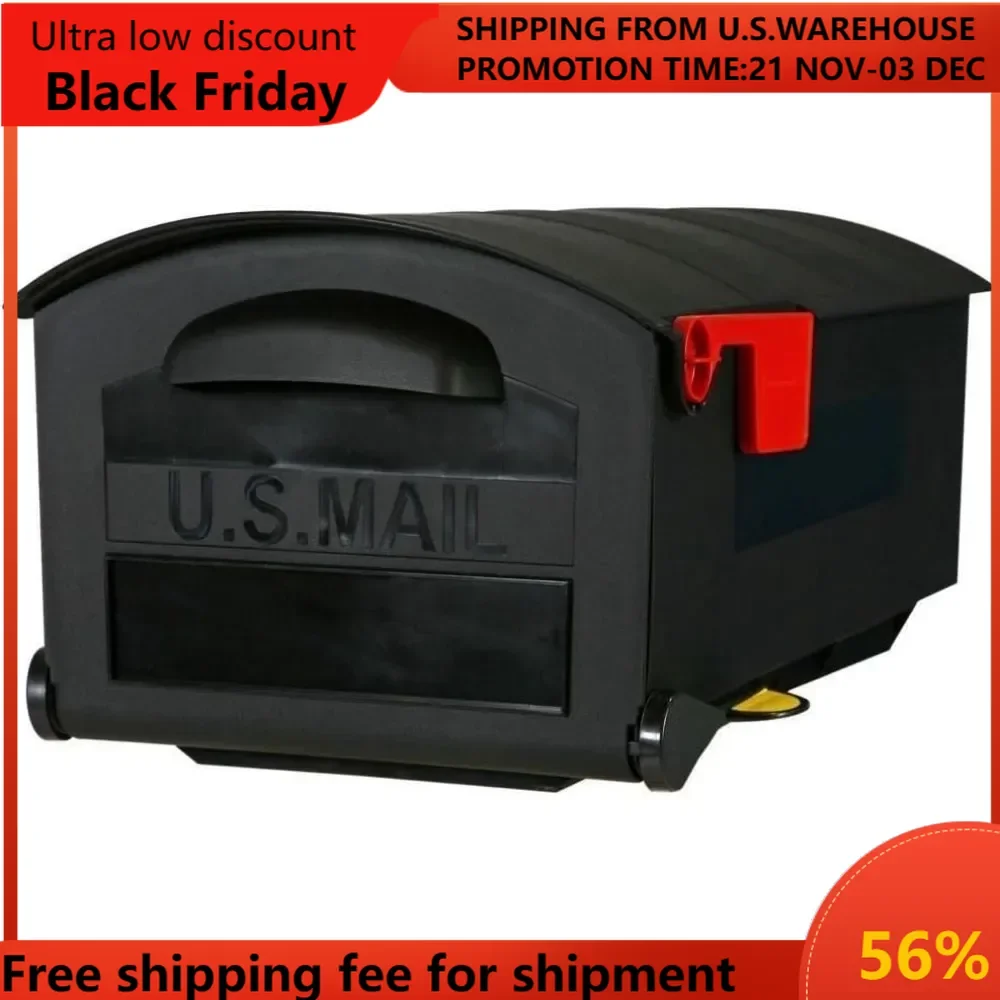 GMB515B01 Medium Black Weather Resistant Rural Mailbox mailbox modern  letter box