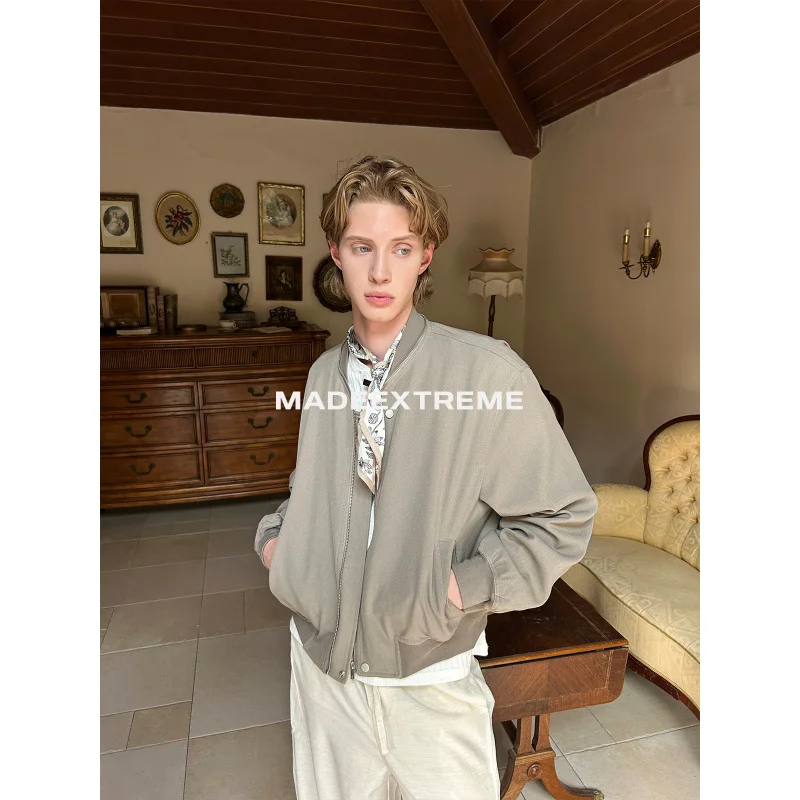 

EME 25 Autumn Winter Zipper Commuter Simple Casual Versatile Thin Pilot Jacket for Men and Women