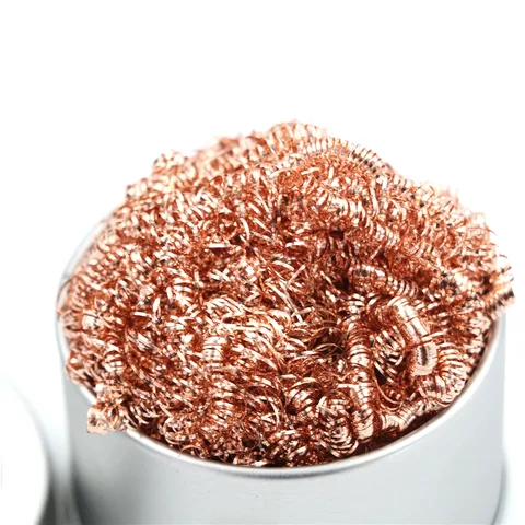 1Pcs Soldering Iron Tip Cleaner Non-Slip Solder Tip Cleaning Wire Ball Tin Remove For Cleaning Soldering Irons And Tips