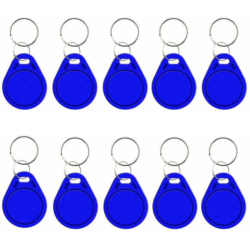 10PCS 13.56Mhz RFID UID Token Copy Keykobs Changeable Attendance Management Clone Keychain Tag For Mif 1k S50 Writable Badge