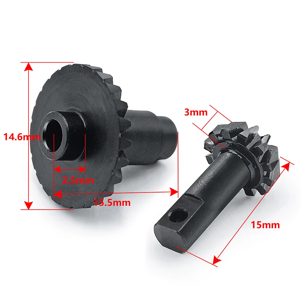 AXSPEED 22/12T 24/12T 26/12T Stahl Overdrive Underdrive Helical Gear für 1/18 RC Crawler Axial TRX4M Upgrade Teile – Detail 12