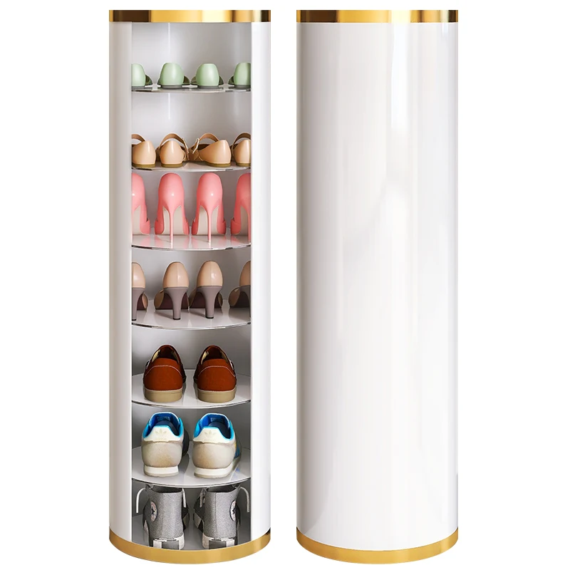 YY Rotating Shoe Cabinet 360 Degrees Home Doorway Storage Fantastic Ultra-Thin Shoe Rack