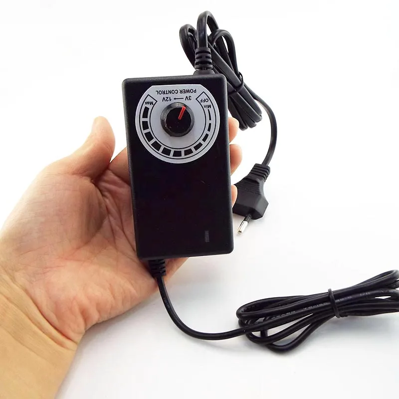 3V-12V 3A Universal Adaptor AC to DC Adjustable Power Supply Transformer Electric Charger For CCTV LED Strip Light EU US Plug