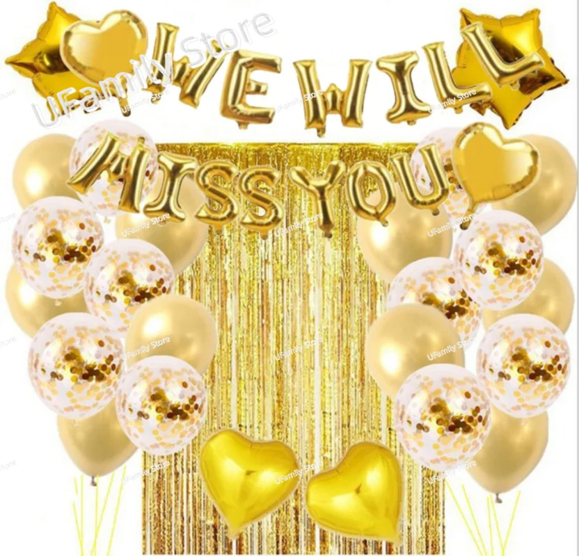 We Will Miss You Balloons Decor Farewell Retirement Going Away Graduation Party Supplies