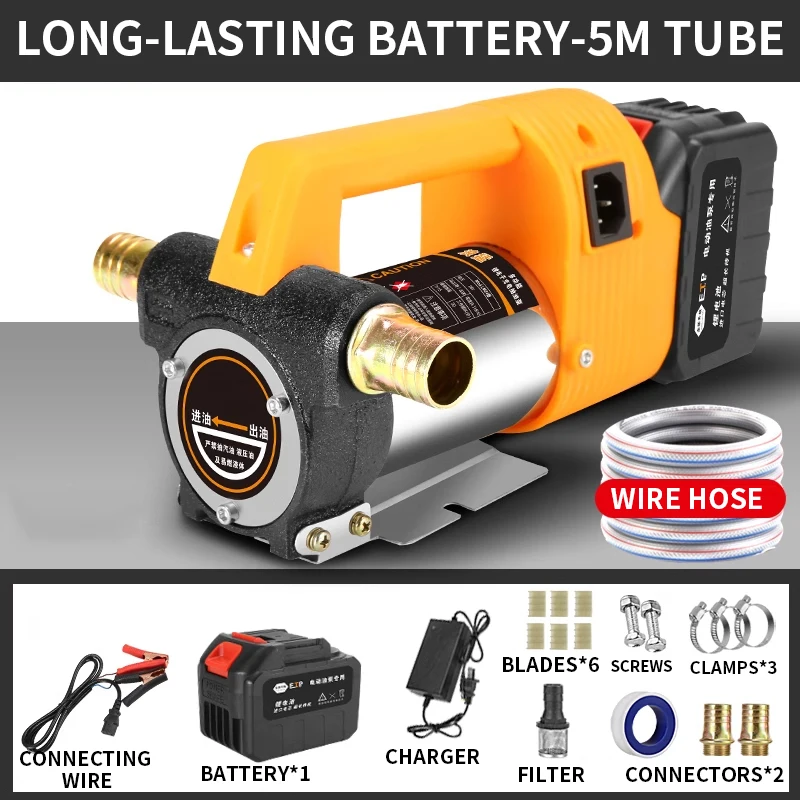 Bomba de transferencia de combustible para queroseno diésel, batería de litio, carga eléctrica, agua, hogar, 24V, pequeña bomba de aceite de repostaje automático