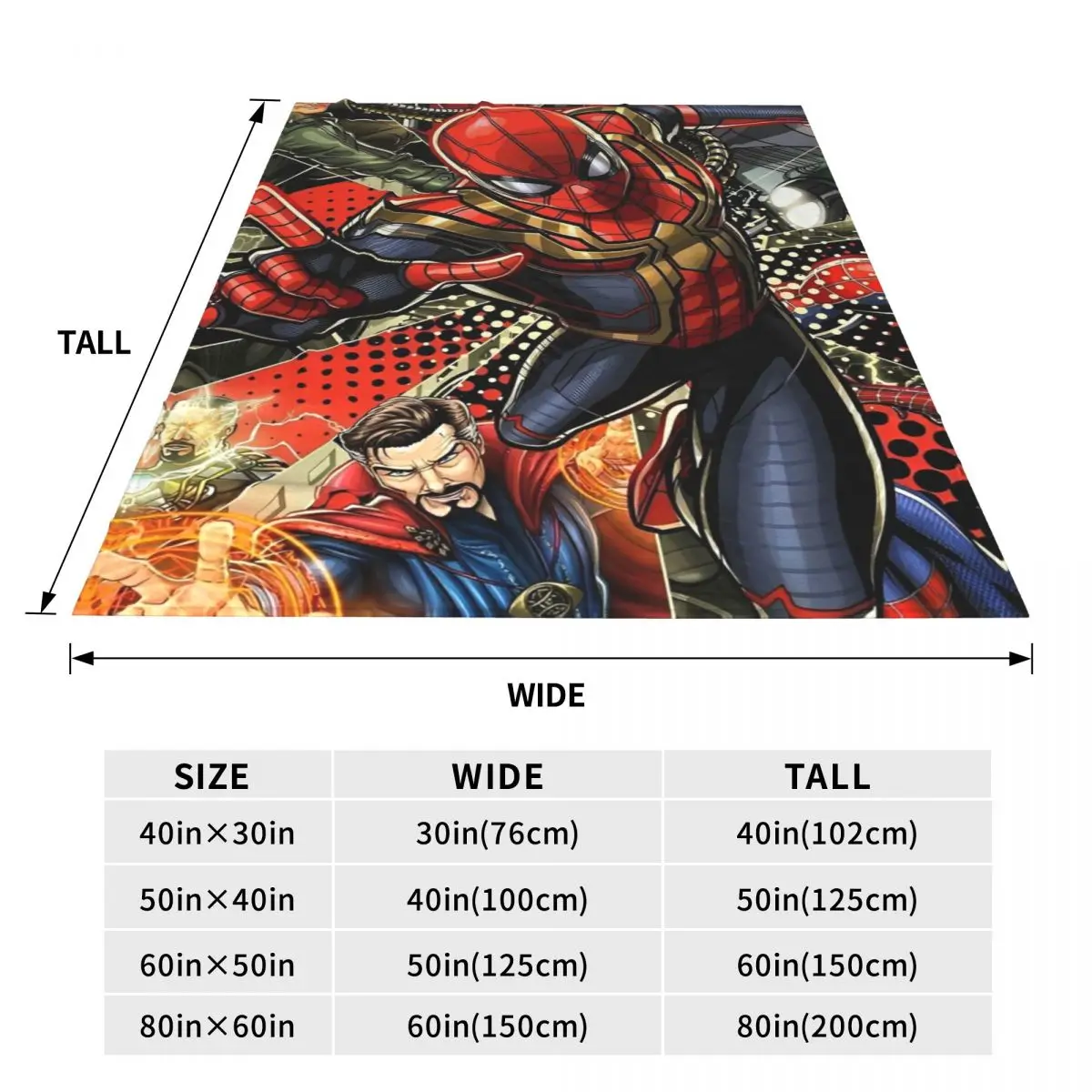 Manta con estampado HD de Spider-Man MINISO, manta cálida y suave de felpa con estampado para niñas y niños, colcha de franela para sofá y cama