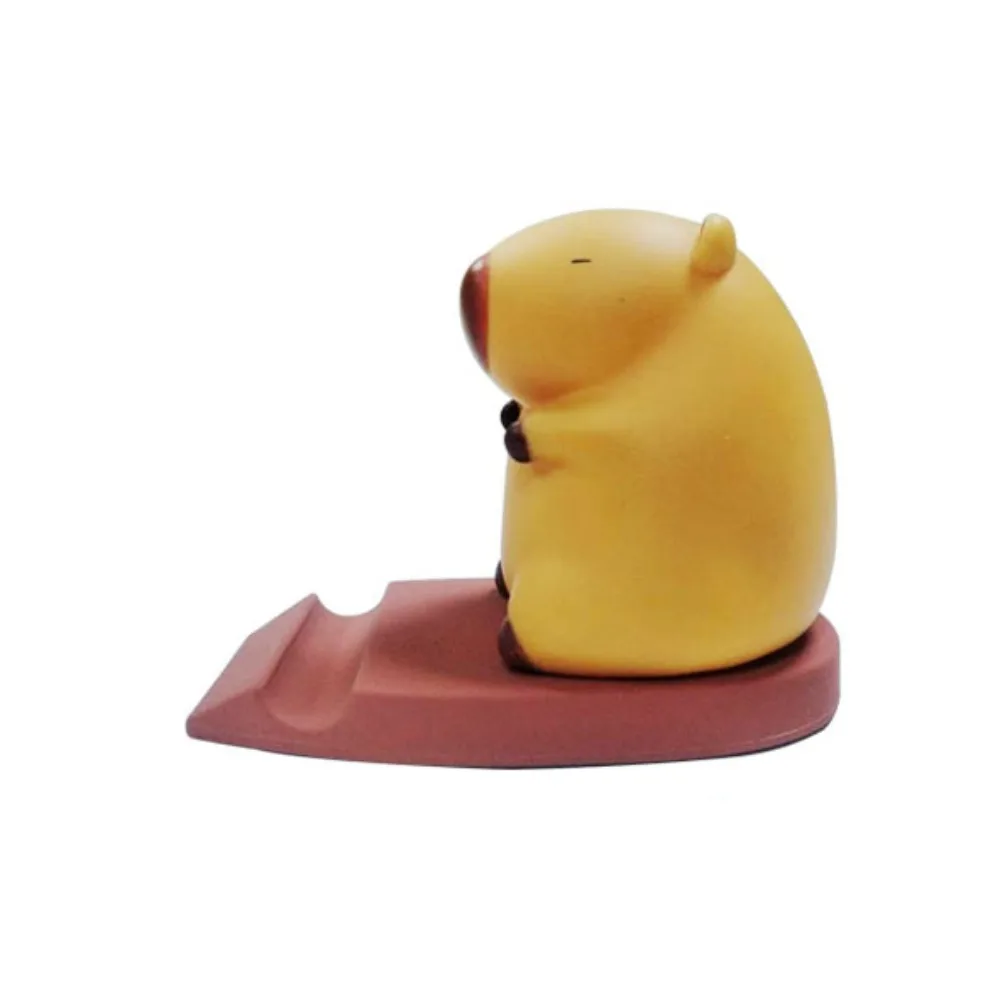 Figure Model Capybara Phone Holder PVC Doll Support Capybara Mobile Phone Stand Animal Cartoon Capybara Cell Phone Bracket