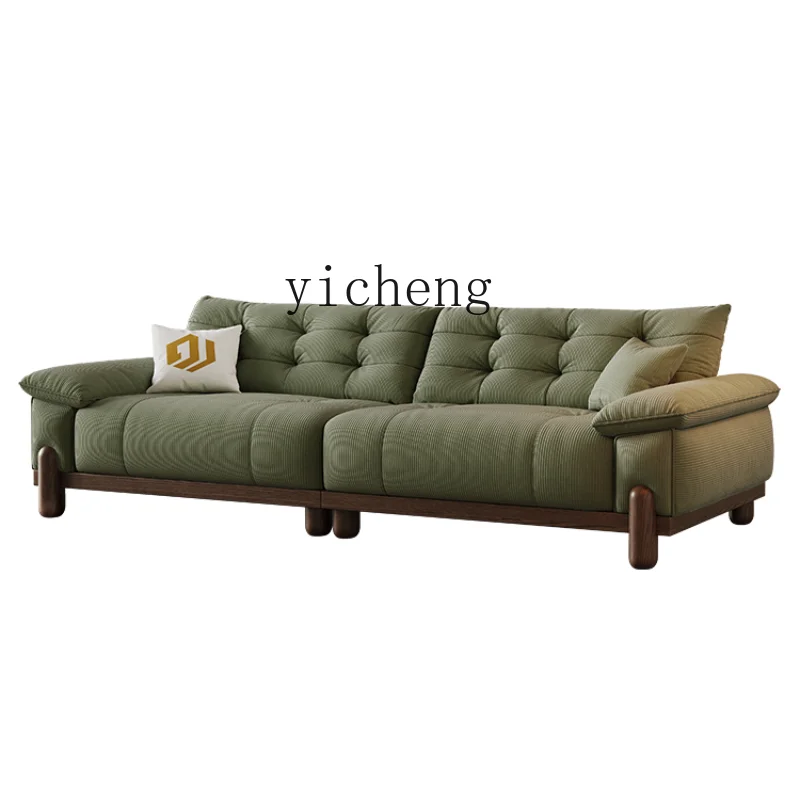 

XL Log Fengyunduo Solid Wood Cloth Craft Sofa Japanese Retro Cloth Sofa