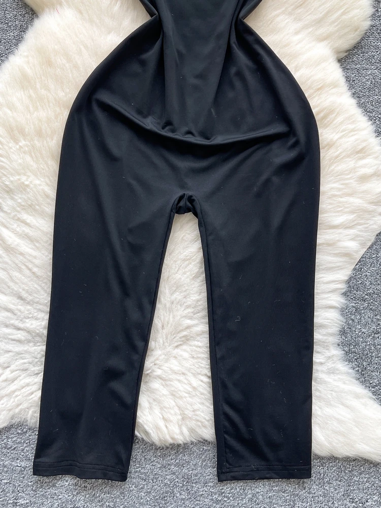 Sommer Sexy Spicy Girl V-ne ter Abnehmen Onesie Fünf-Viertel Hosen frauen Faion Hohe Taille Gerade Bein Pendeln sle