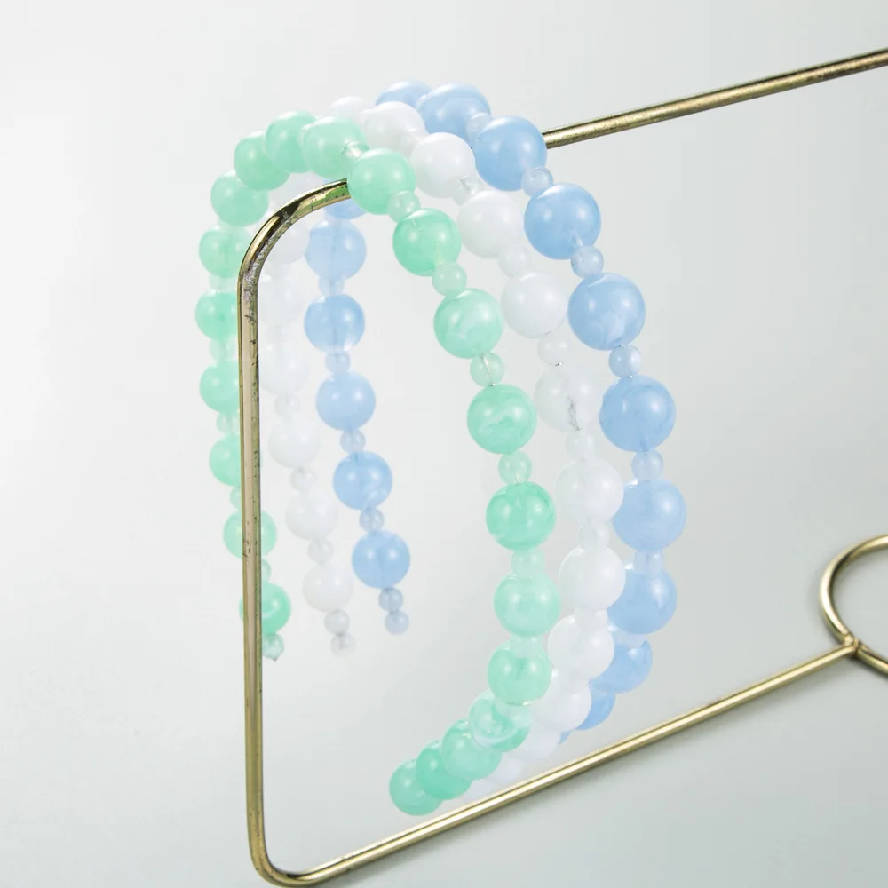 Hot-selling fashion new headband women's round beads temperament versatile headband Internet celebrity personalized pressure hai