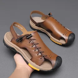 Fashion Men Sandals Summer Breathable Casual Sandals Men Outdoor Hikking Sandal Lightweight Men Slides Beach Sandals Size 38-46