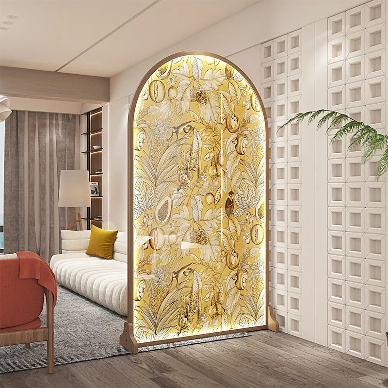 Modern screen partition living room entry mobile room entrance bedroom shading solid wood ash wood home screen