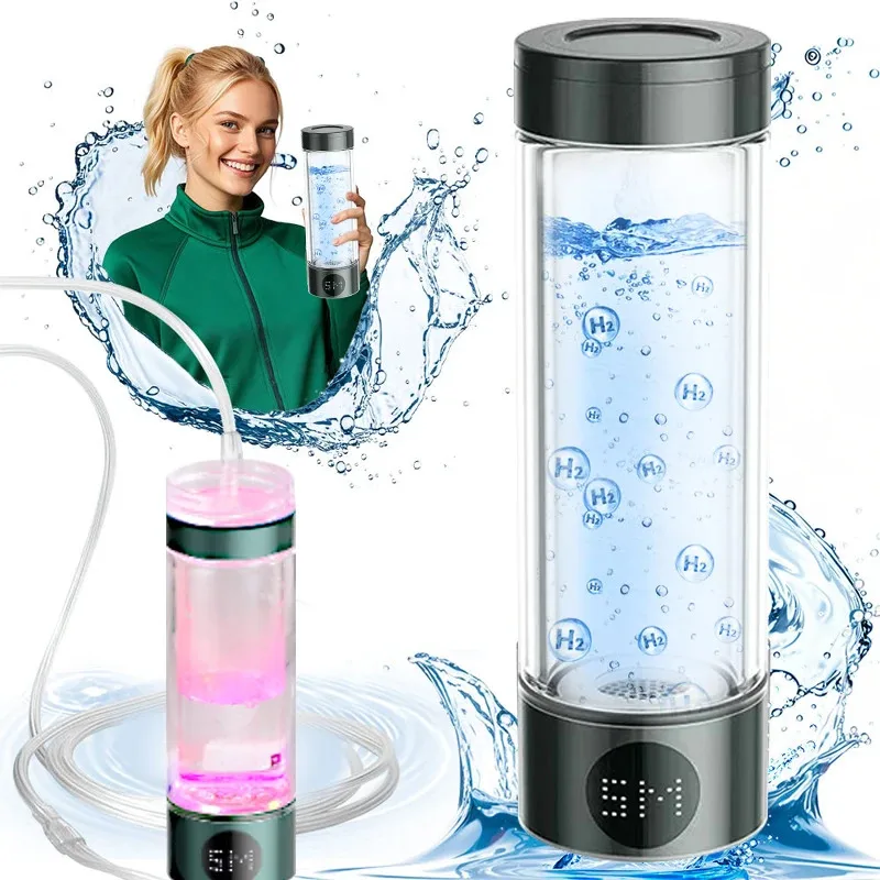 Portable Hydrogen Infused Water Generators Platinum Coating Ion Membrane Hydrogen Water Cup 2000ppb Hydrogen Water Bottle