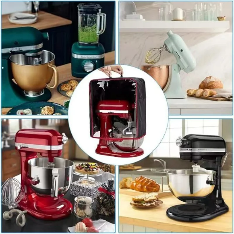 

Чехол для миксера на подставке, пылезащитный чехол для миксера с карманами для хранения аксессуаров, подходит для большинства блендеров