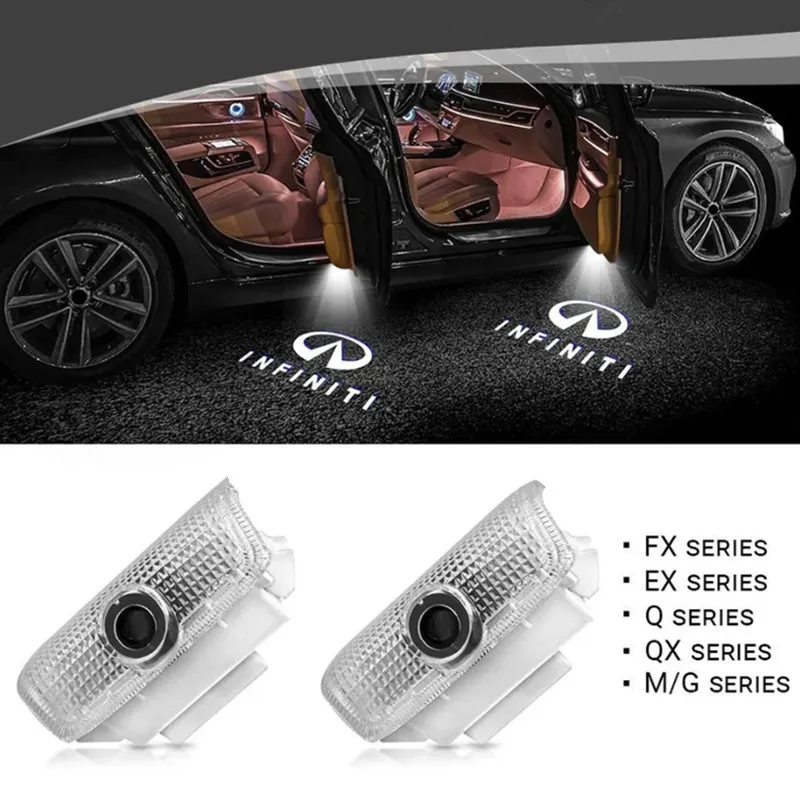 

2PCS For Infiniti M35 M37 FX50 G37 EX37 EX35 QX50 QX70 Q70 Q60 Q50 Car Door Logo Light Ghost Shadow Light Welcome Light