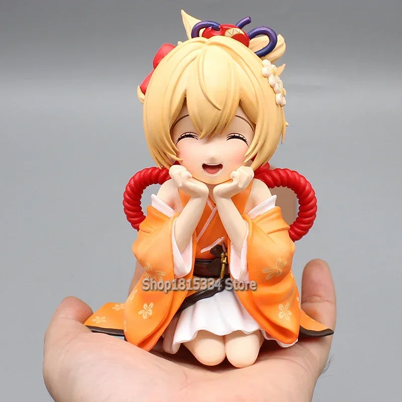 Genshin impacto estatueta gk bonito raiden shogun naganohara yoimiya figuras de ação yoimiya anime pvc modelo coleção brinquedos presentes