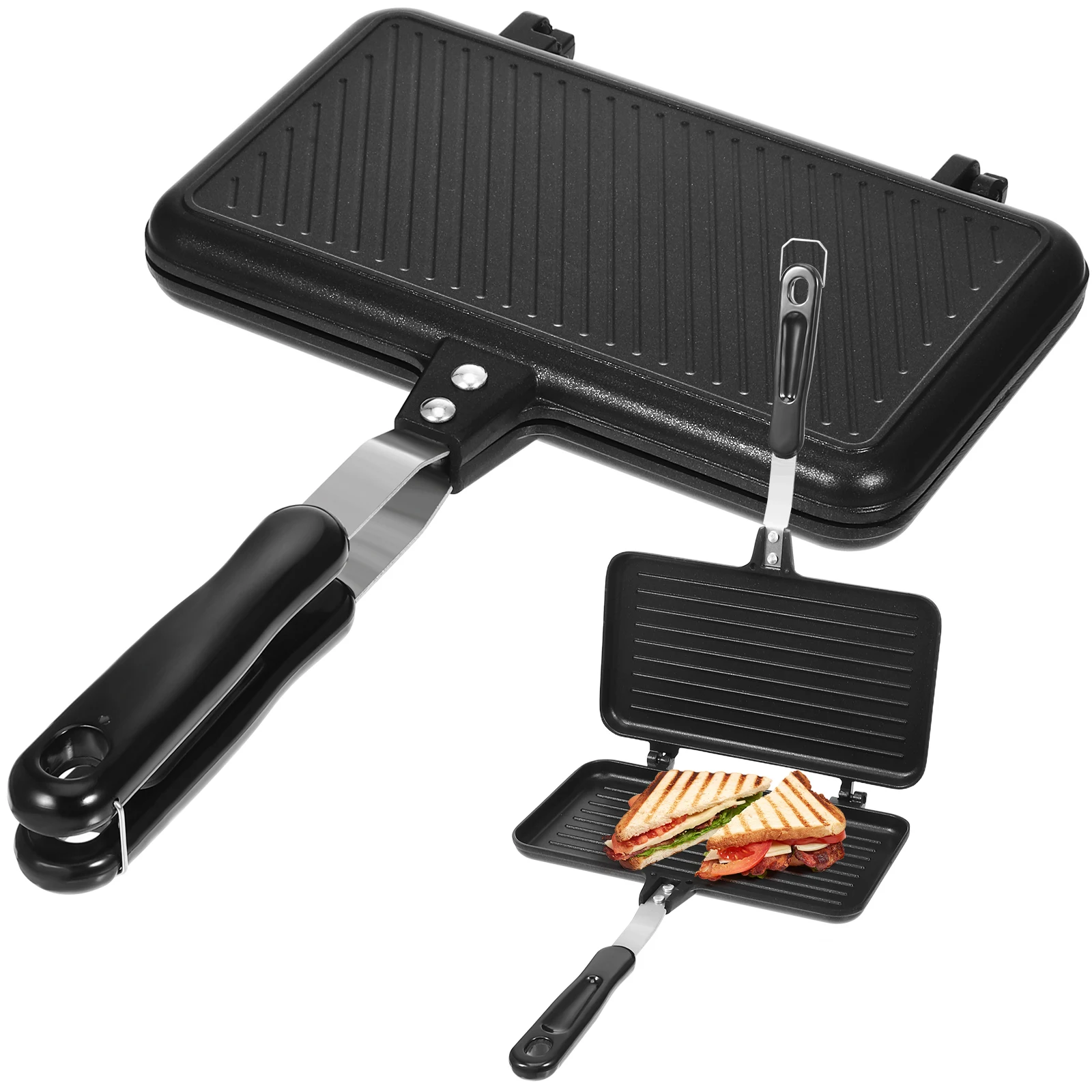 

Multifunctional Sandwich Toaster Nonstick Frying Pan Household Baking Tool Gas Type Waffle Maker Breakfast Machine Kitchen Pans