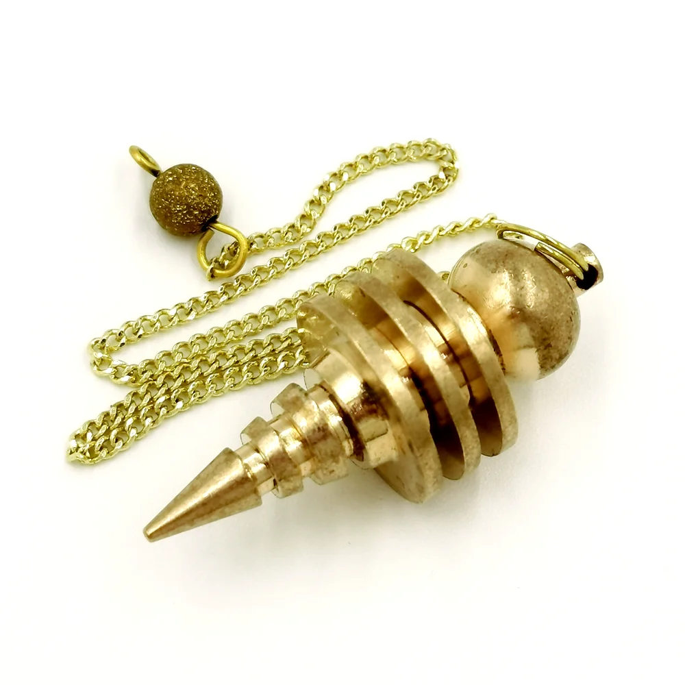 Pendulum Metal for Dowsing Pendulo De Spiritual Point Divination Healing Tool Wicca Balancing Pointed Cone Pendant