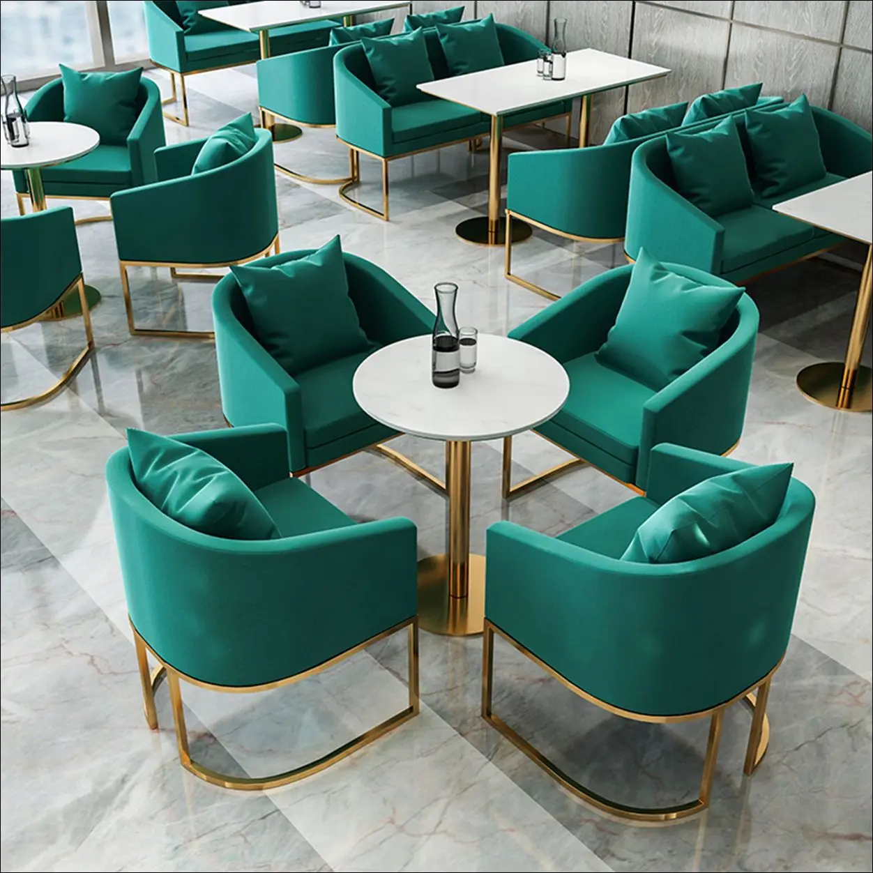 متجر شاي حليب المشاهير على الإنترنت، مقهى، طاولة طعام غير رسمية ومجموعة كرسي، منطقة صالة متجر الملابس