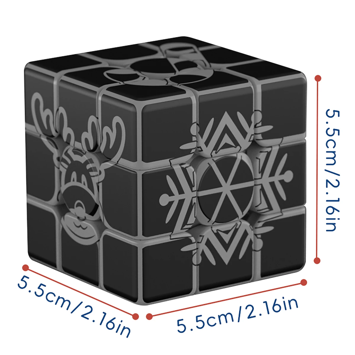 Cube magique 3x3x3, torsion rapide, veilleuse imprimée UV, conception d'élan, jeu de Puzzle anti-Stress, jouet pour enfants, cadeau