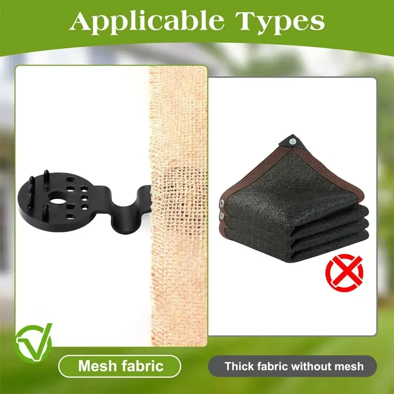 50 قطعة مقاطع قماش للتظليل الظل النسيج المشابك الحلقات ل صافي غطاء شبكي Sunblock النسيج في حديقة الفناء الخلفي الدفيئة المثبت سقيفة