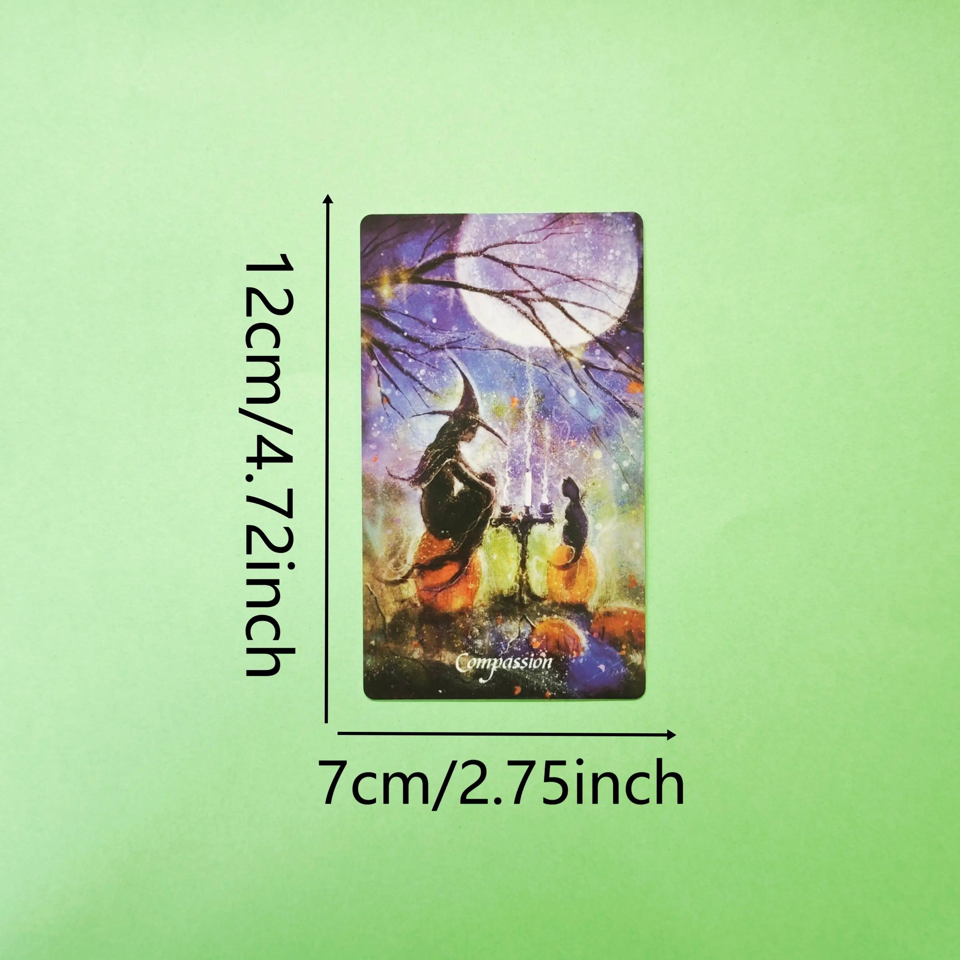 12x7cm 59枚のカード 地上の魂霊オラクル 折り畳まれた小冊子付き 暗闇の魔女デザイン 友人へのギフト 占いのボードゲーム