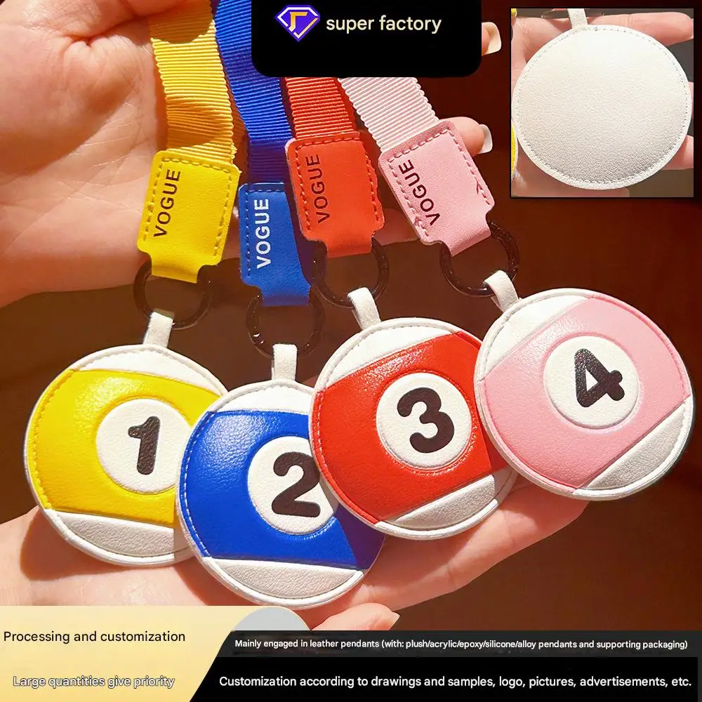 

Creative PU Leather Number 1-15 Keychains Fashion Black 8 Keyrings Handbag Ornaments Pendant Car Key Holder Accessories Gifts