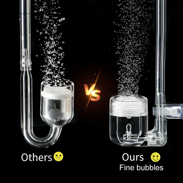 4 w 1 Akwarium CO2 Dyfuzor Atomizer dwutlenku węgla Dyfuzor z przyssawką do akwarium Sadzone akcesoria do akwarium 버블카운터