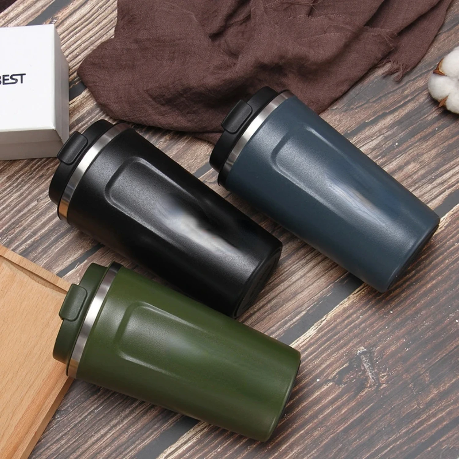 Coffee Mug Stainless Steel Cup Insulated Water Bottle Portable Vacuum Flask Leak-Proof Cups Tumbler Coffee Mugs