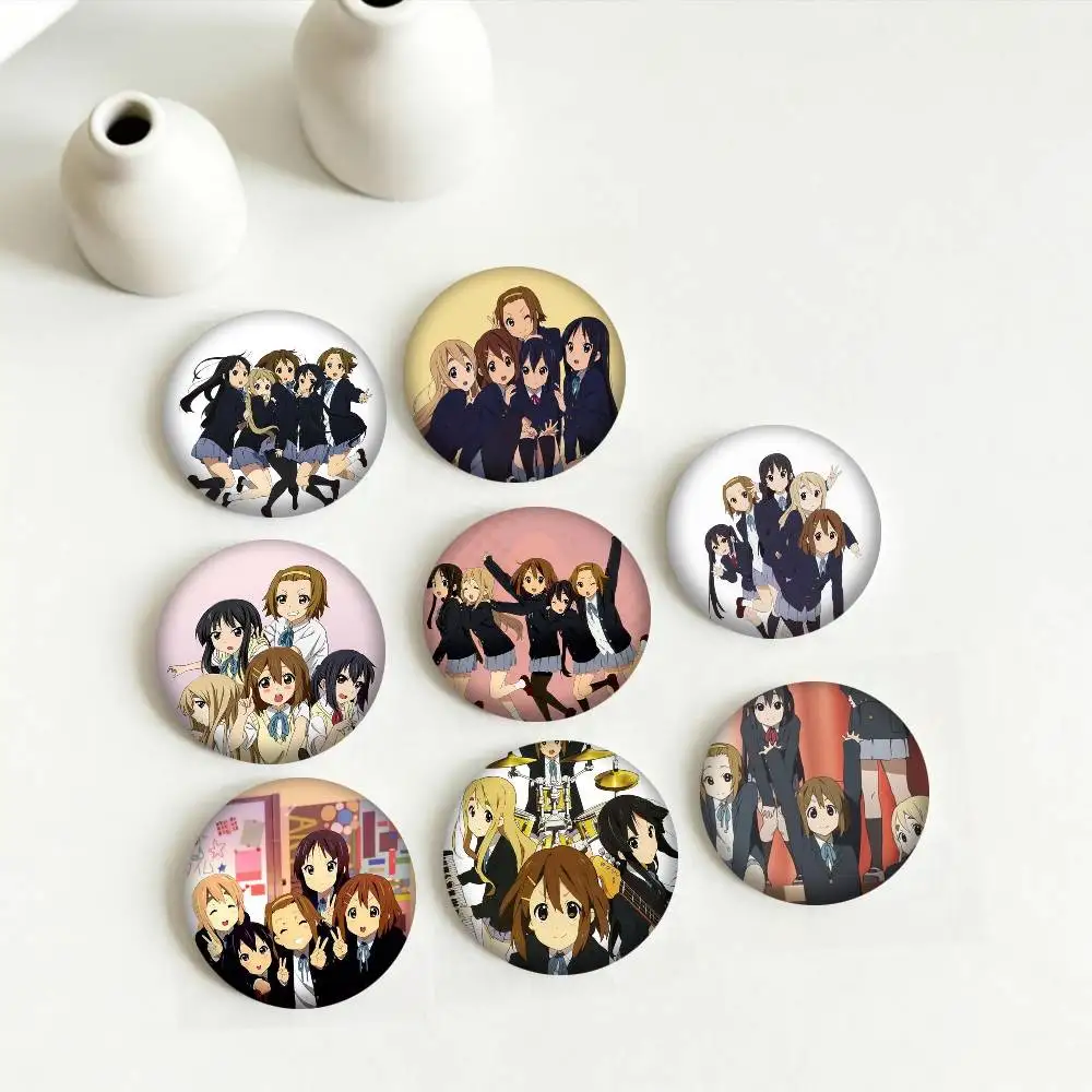 Anime K-On! 25 32 44 58 75mm Badges Personalized Round Brooches Pins Accessory Gift
