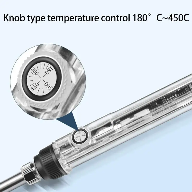 652F Ergonomic Soldering Iron Handle Hot Melt Pressure Head Tip Rapid Heat Up