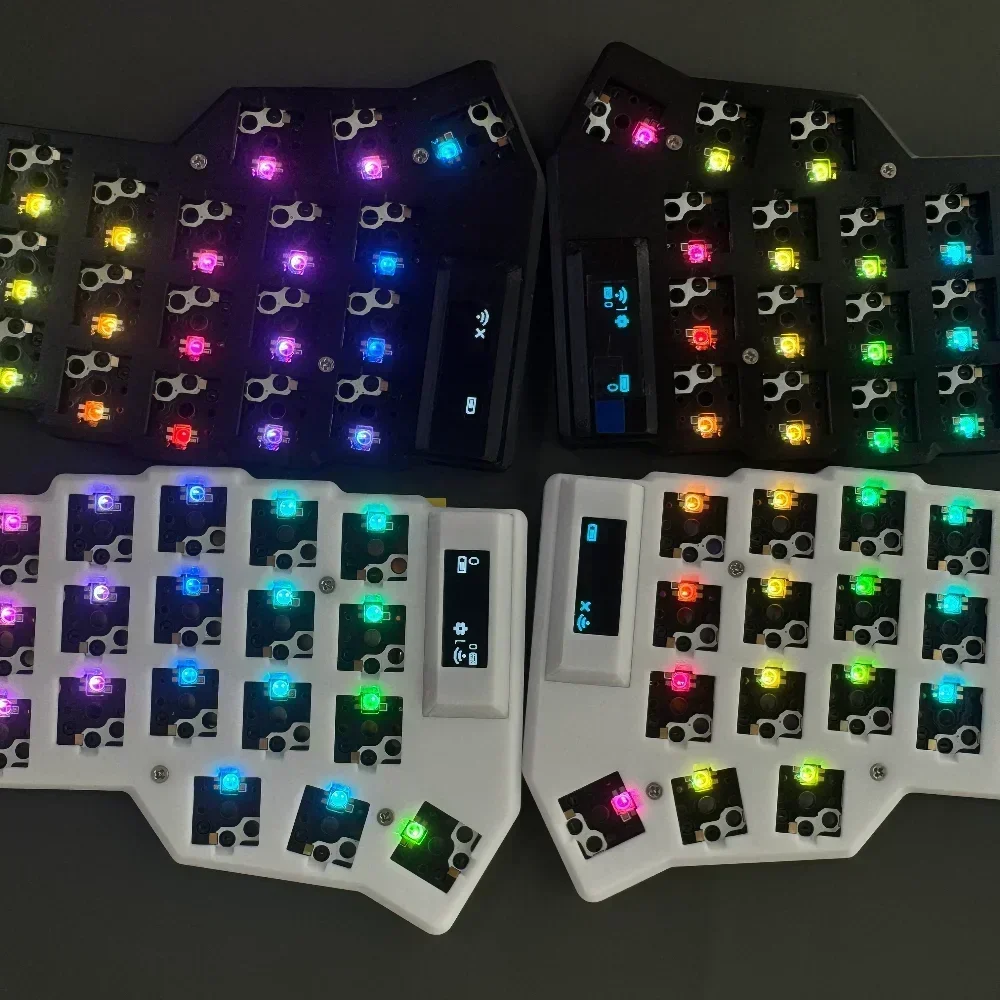 

CorneV3 Low Profile kailh ChocV1 Split Keyboard Kit Custom Bluetooth Wireless Dual Mode RGB Horn Split Mechanical Keyboard Kit